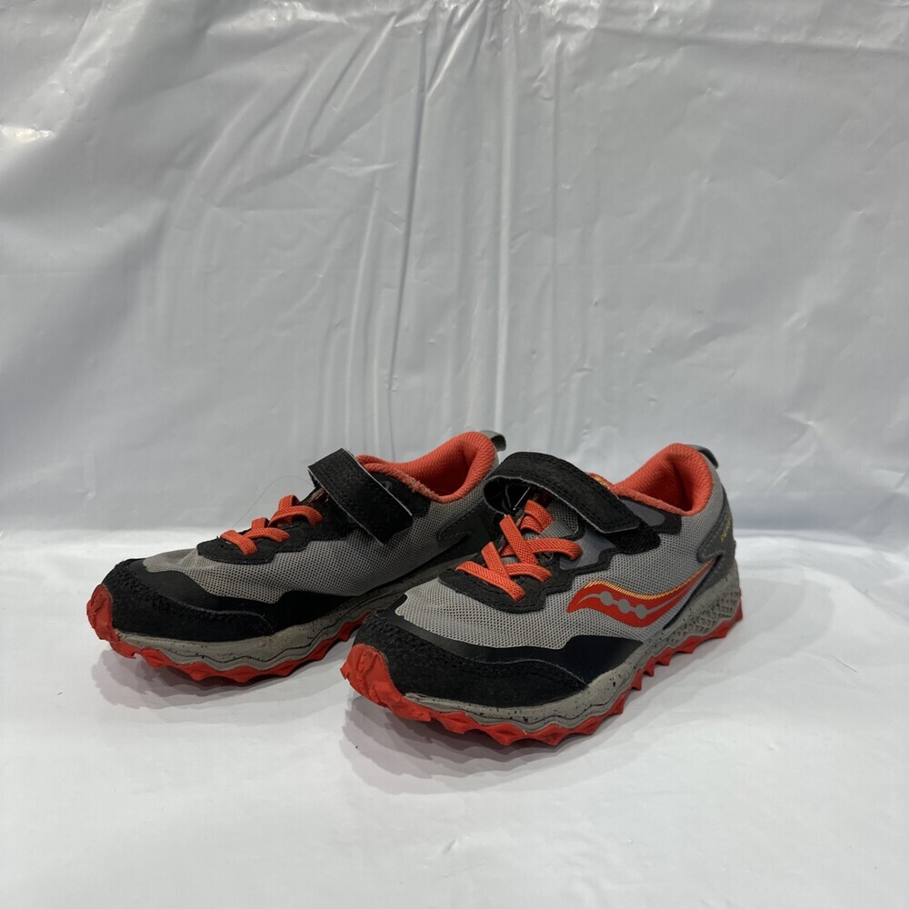 Saucony Peregrine SK267490 Sneakers Kids US 12.5 Gray Red Running Shoes EBS940